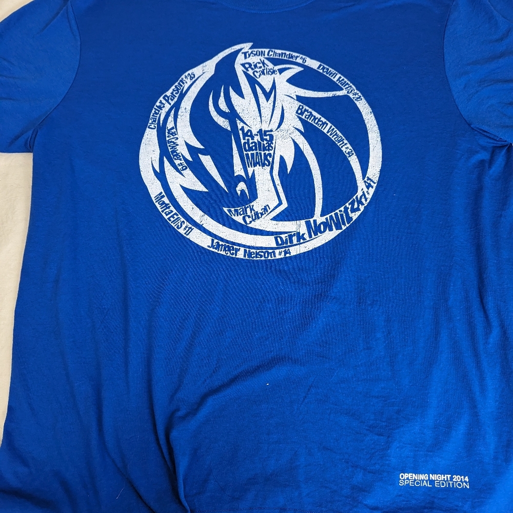 Dallas Mavericks 2014 Opening Night Special Edition Tee Shirt XL